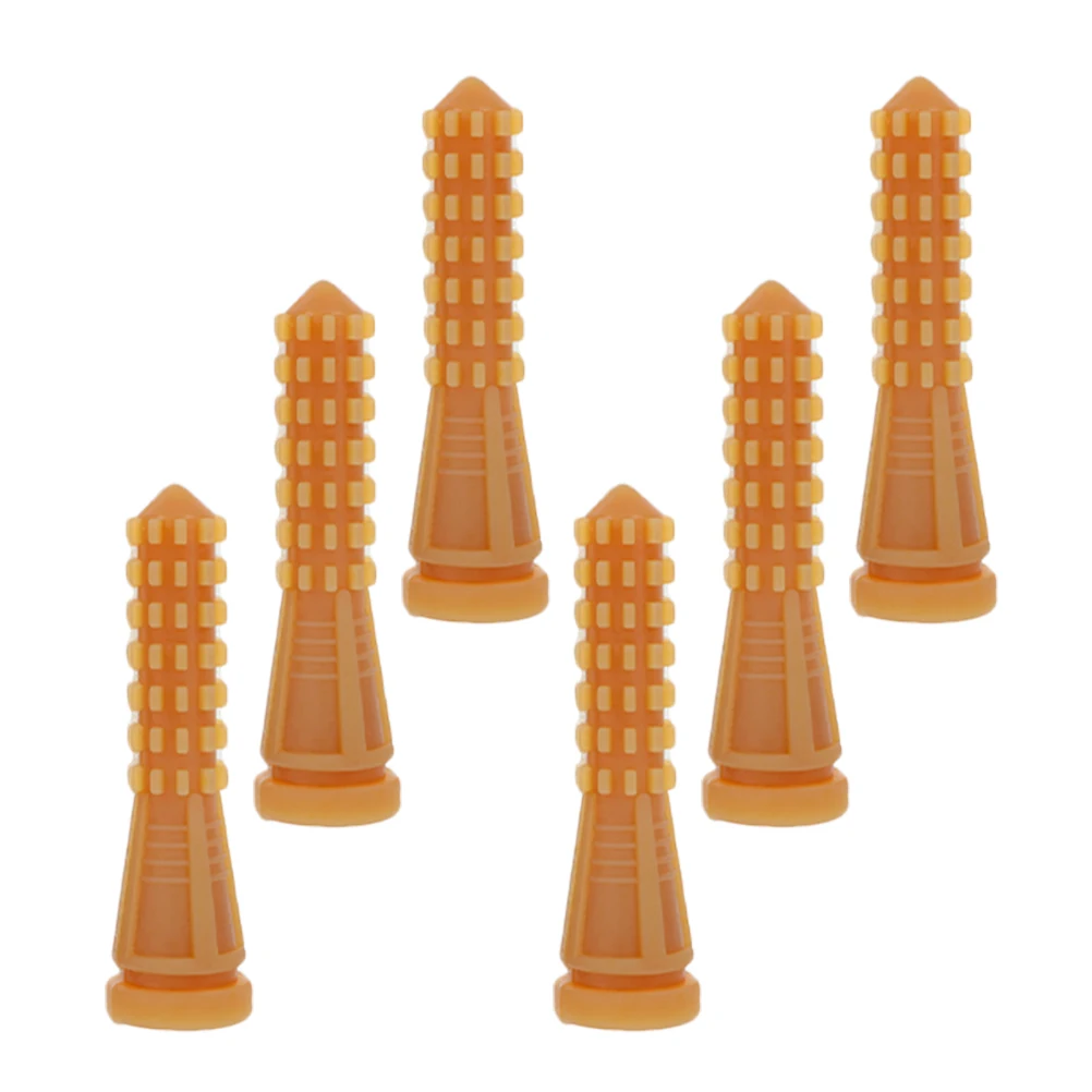 

6 Pcs Yellow Rubber Depilation Rods Corn Type for Chicken Duck Goose Plucker Machine Efficient Hair Removal Solution Replacement