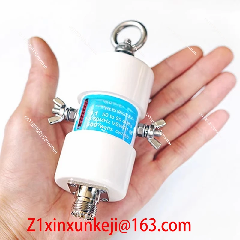 

Универсальный преобразователь напряжения 1:1, диапазон частот 1-50 МГц, непрерывная мощность 500 Вт, коротковолновый.