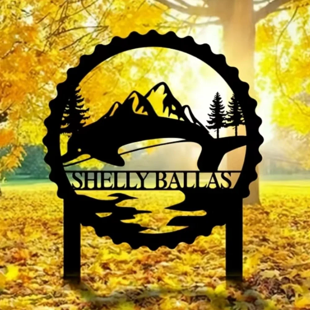 

Очаровательный изысканный ремесленный металлический садовый знак на заказ. Деревенская, долговечная табличка с адресом. Идеально подходит для наружного декора, подарок.