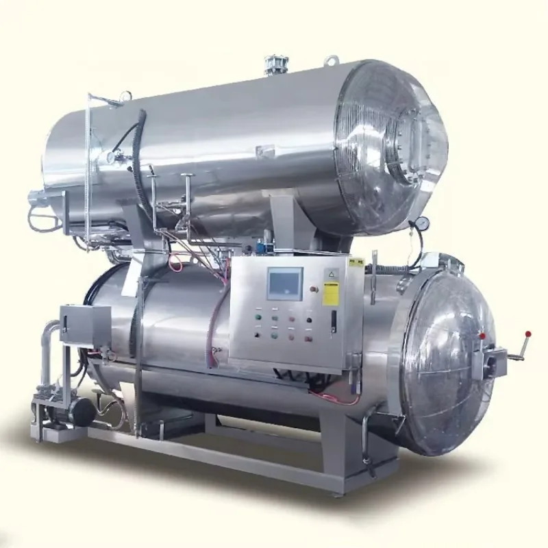 Industrial Water Spray Retort Machine Automatic Food Sterilizer for Glass Jar Bottle Processing Equipment Custom