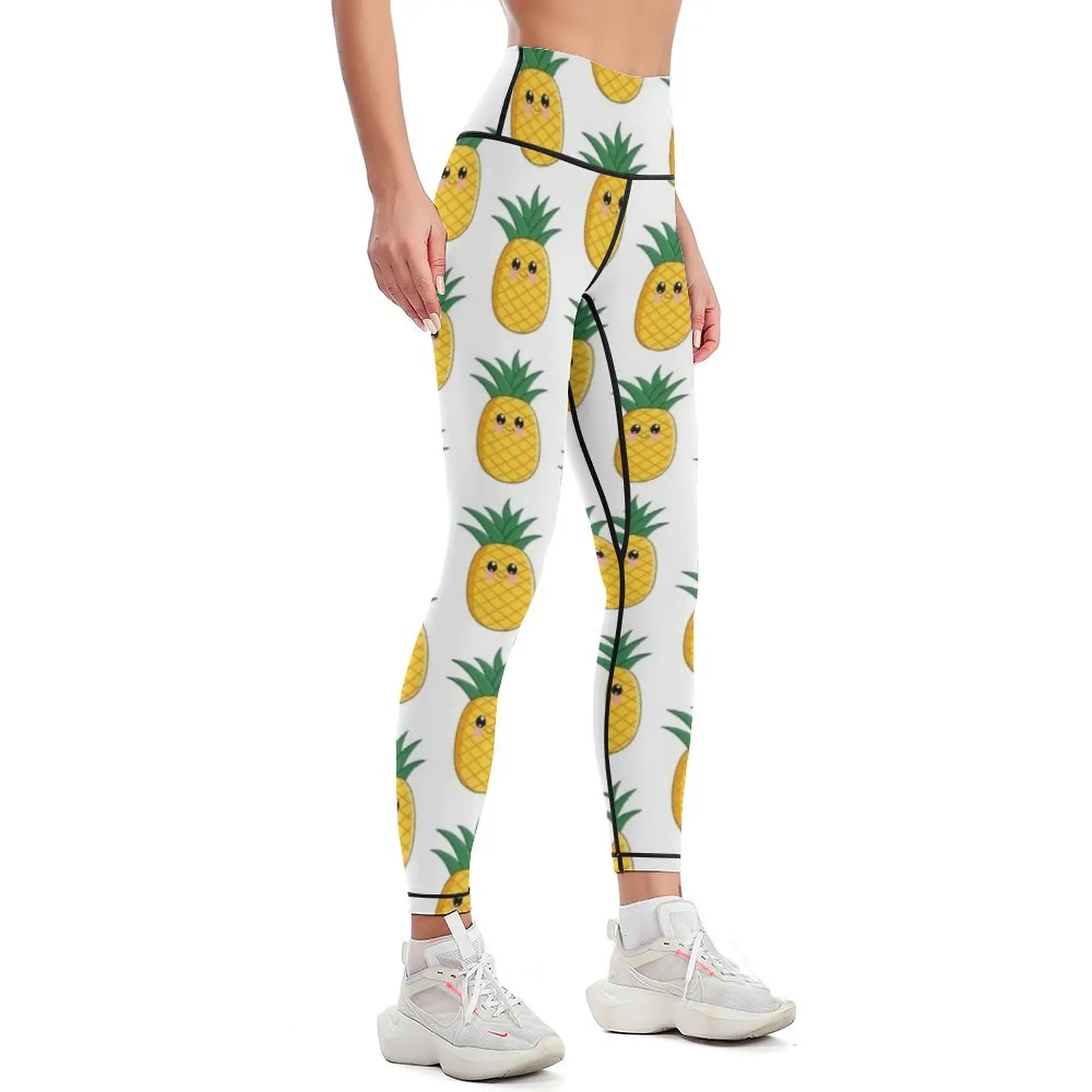 Cute pineapple - Small and mosaic Leggings sporty woman push up Women's sports Pants sport gym sportswear woman Womens Leggings