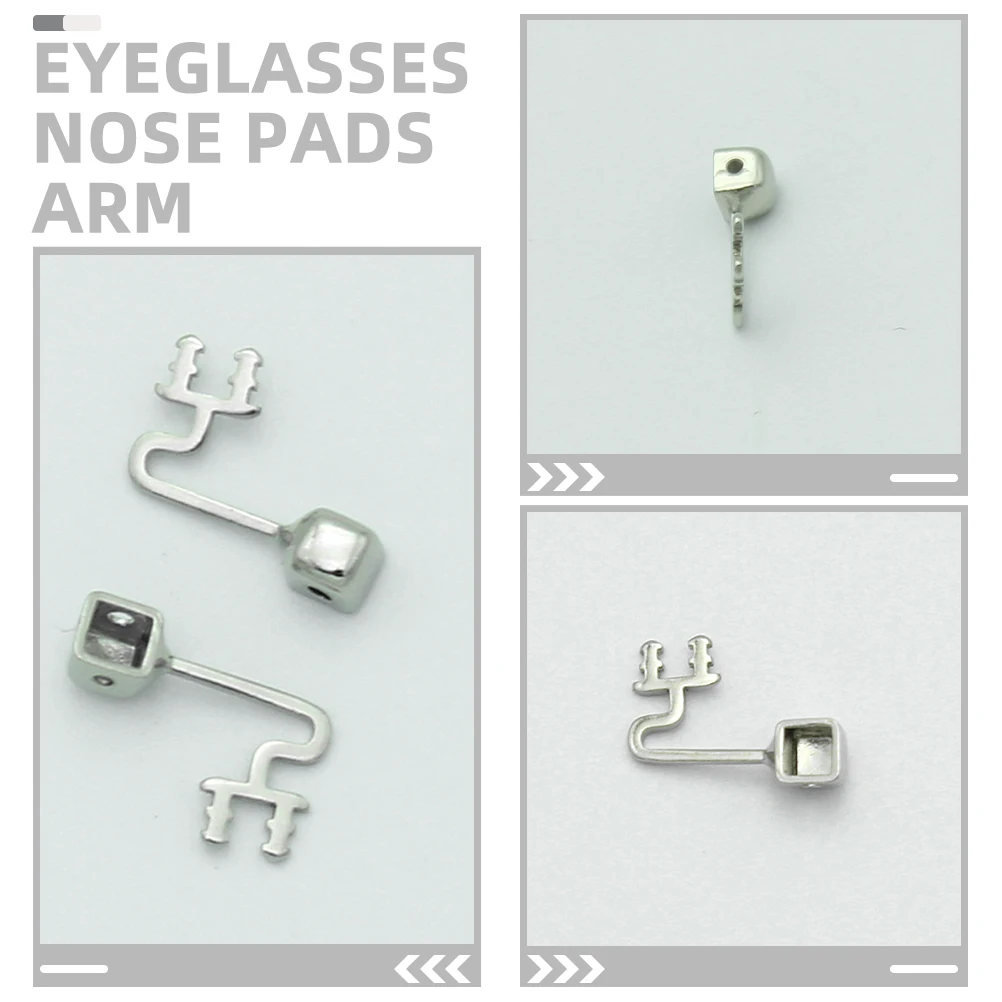 

Eyeglass Nose Pad Bracket Silver High Pads Arm Bridge Reliable Glasses Supplies Nosepads Support
