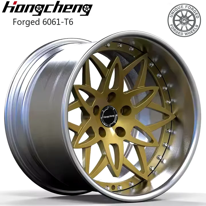 

26 Style Customized 2-Piece 16-24Inch Forged Alloy Wheels Deep Dish Polished Lip 5x114.3 Passenger Car Rims