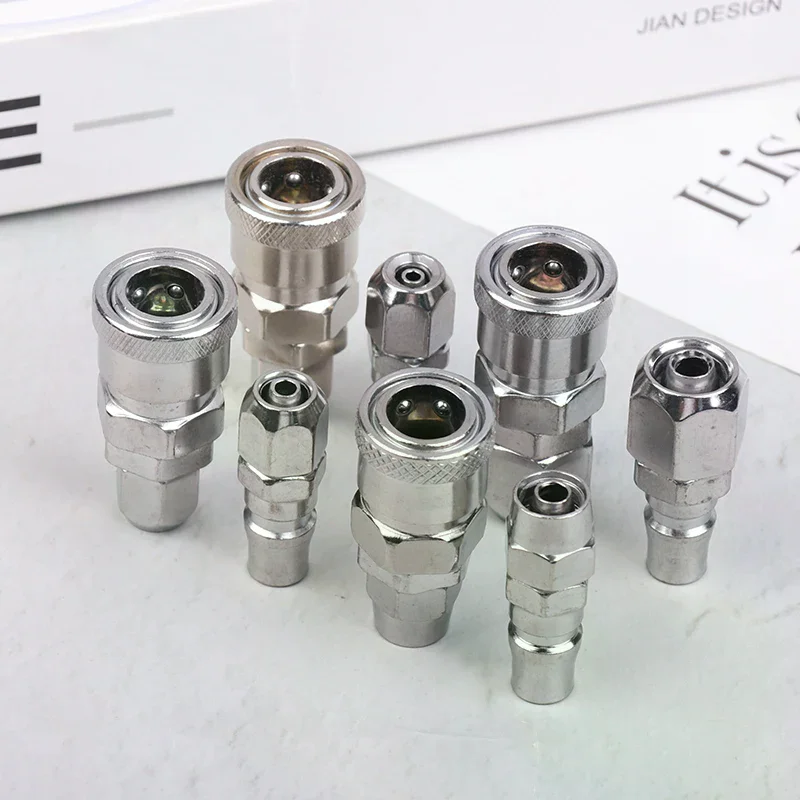 European EU Type Pneumatic Fitting Connector Quick Coupler For Air Compressor Hose Barb Nozzle SH PH 6/8/10/12MM