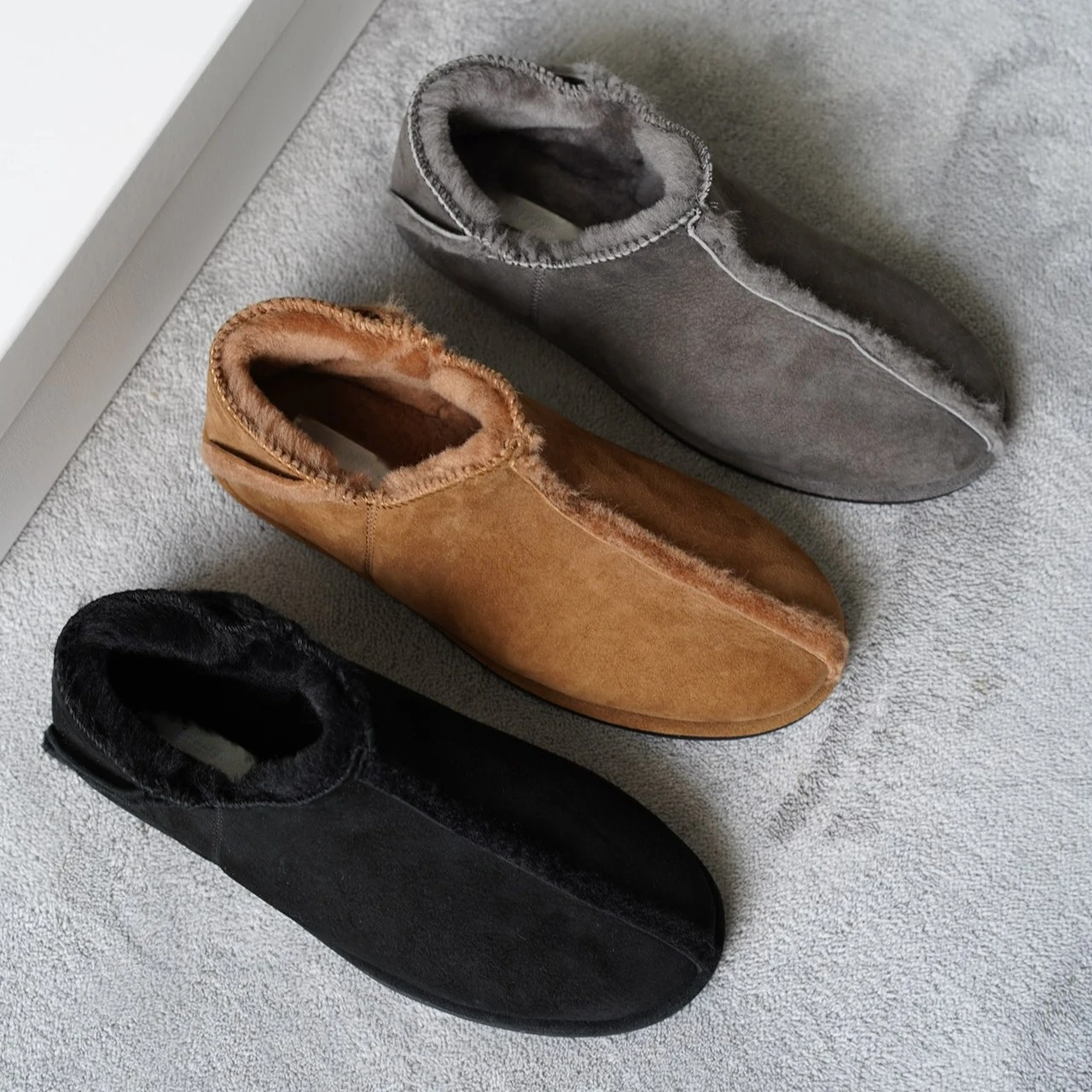 Autumn and Winter Minimalist Niche Sheepskin and Wool Flat Loafer Warm Shoes