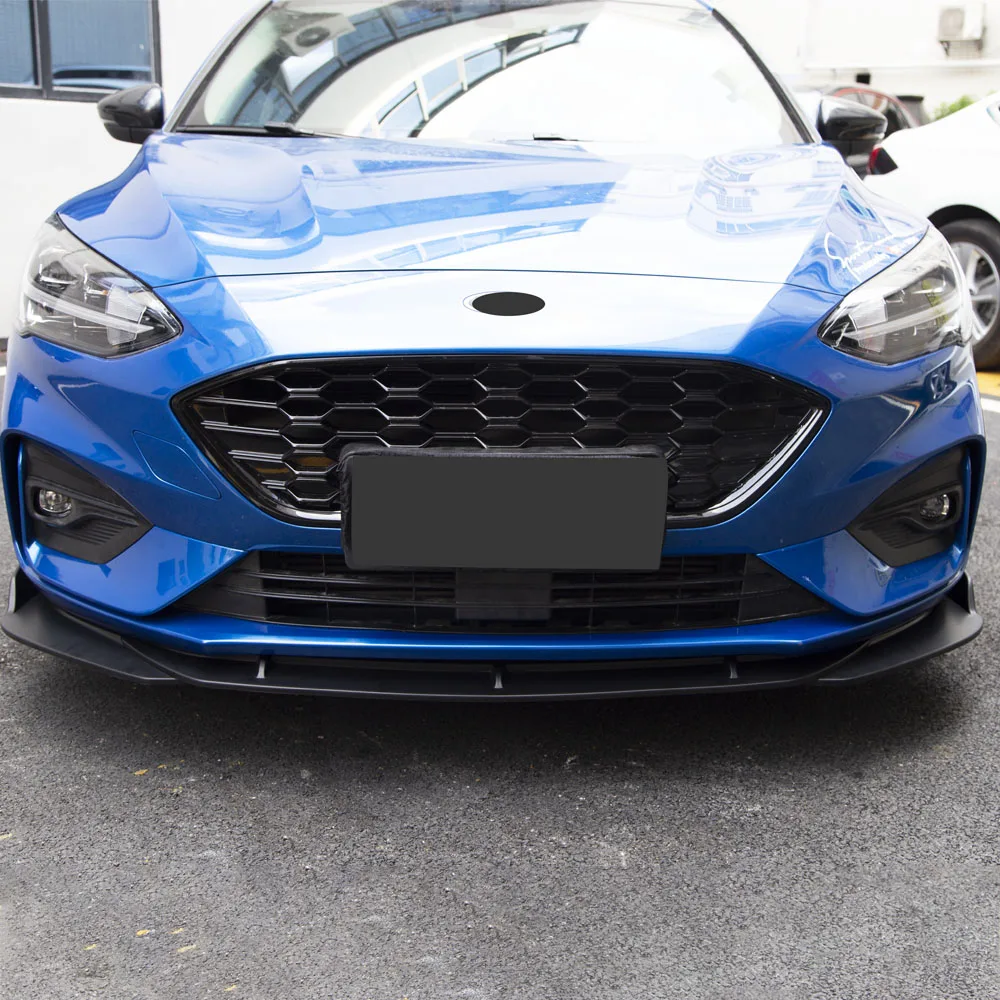 For Ford Focus ST Line 19 20 21 Car Front Bumper Splitter Lip Chin Spoiler Body Kit Diffuser Protector Exterior Accessories Part