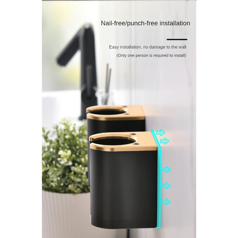 Wall Mount Curling Iron Holder For Dyson Airwrap Styler Storage Rack Hair Curling Iron Storage Nozzle Rack For Bathroom