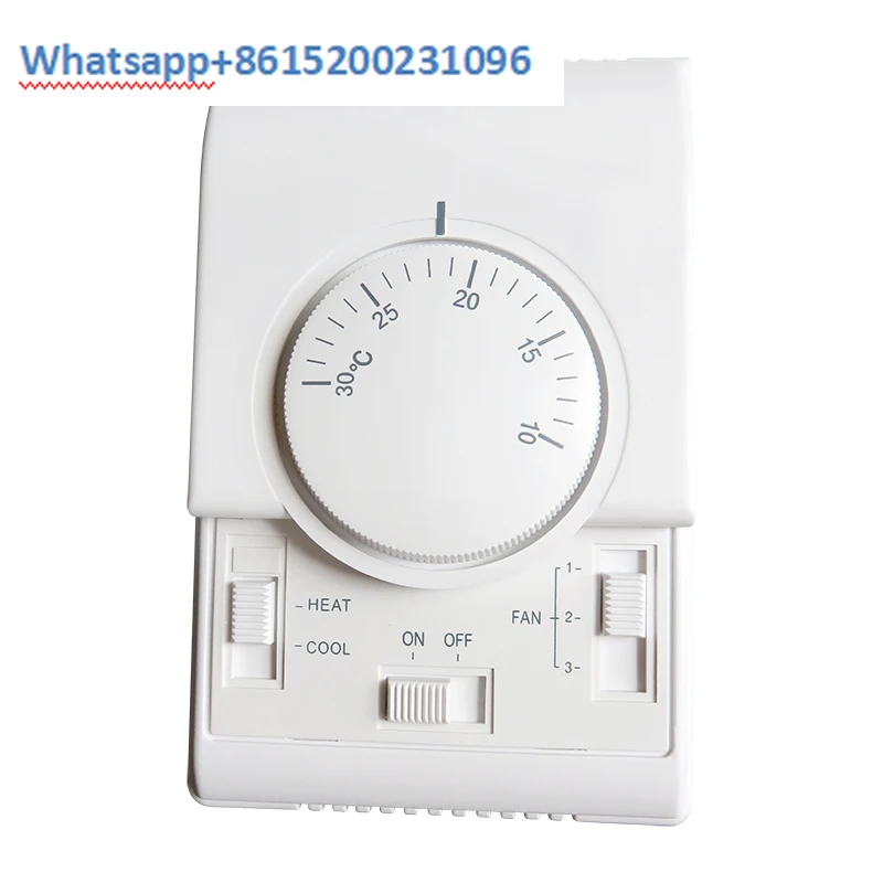 Mechanical Central Air Conditioning Temperature Controller AC801A Fan Pan Three Speed Switch Panel Elsonic