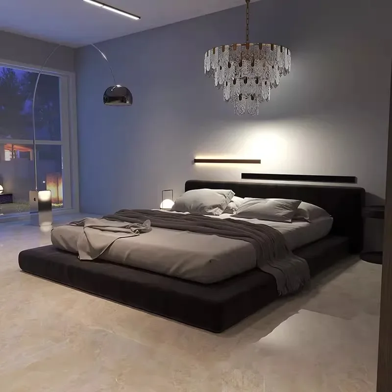 Minimalist High End Bed Frame American Style Master Bedroom Tatami Modern Bed Aesthetics European Design Muebles Beds Furniture