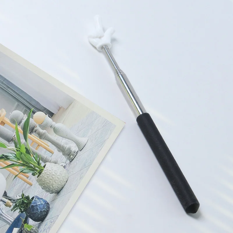 1Pc Intrekbare Leraar Pointer Vinger Ontwerp Roestvrij Staal Telescopische School Onderwijs Pointer Stick Leraar Levert Klasse