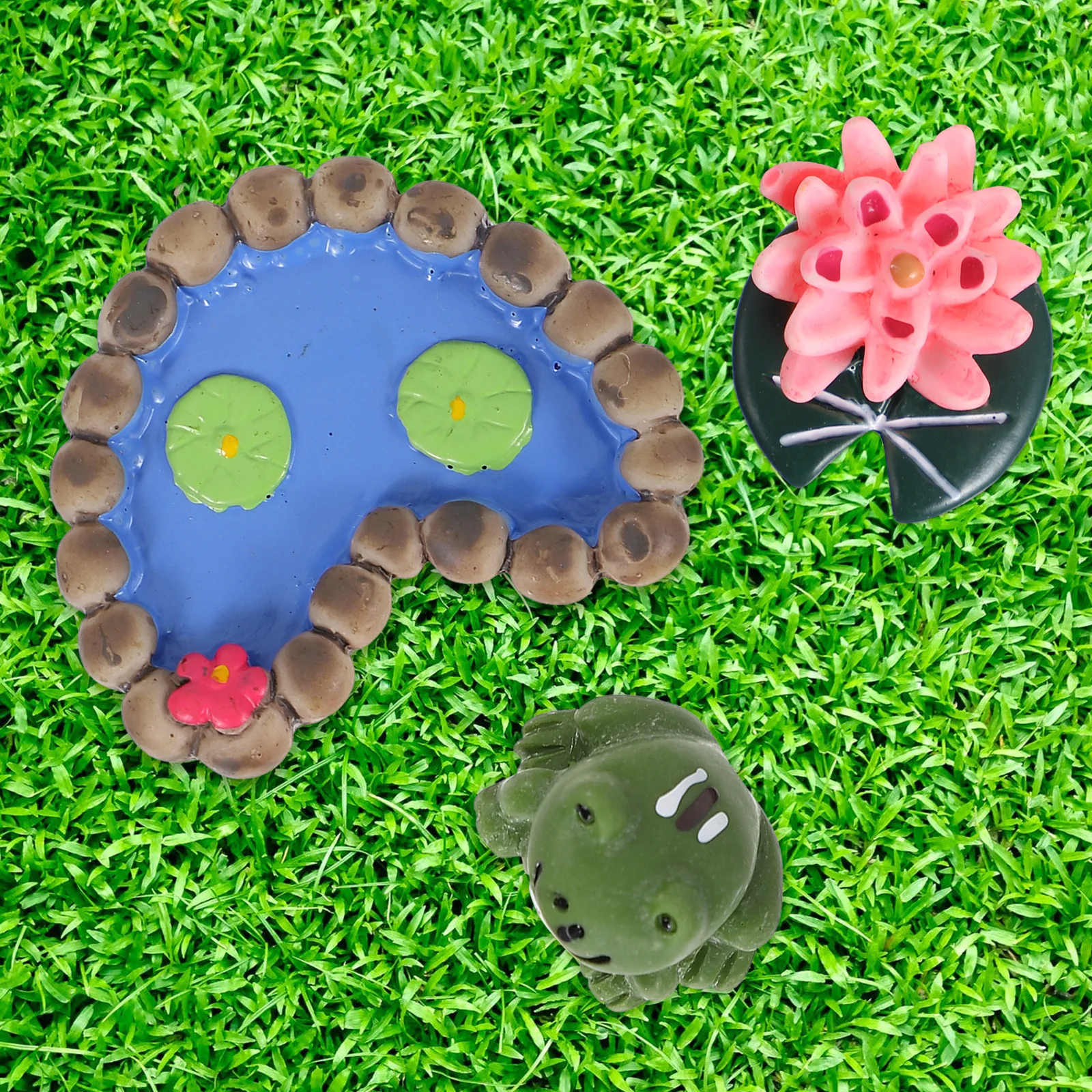 

12Pcs Miniature Lotus Leaf Pond Decoration Fairy Garden Ornament Miniature Pond Accessory Fairy Garden Ornament