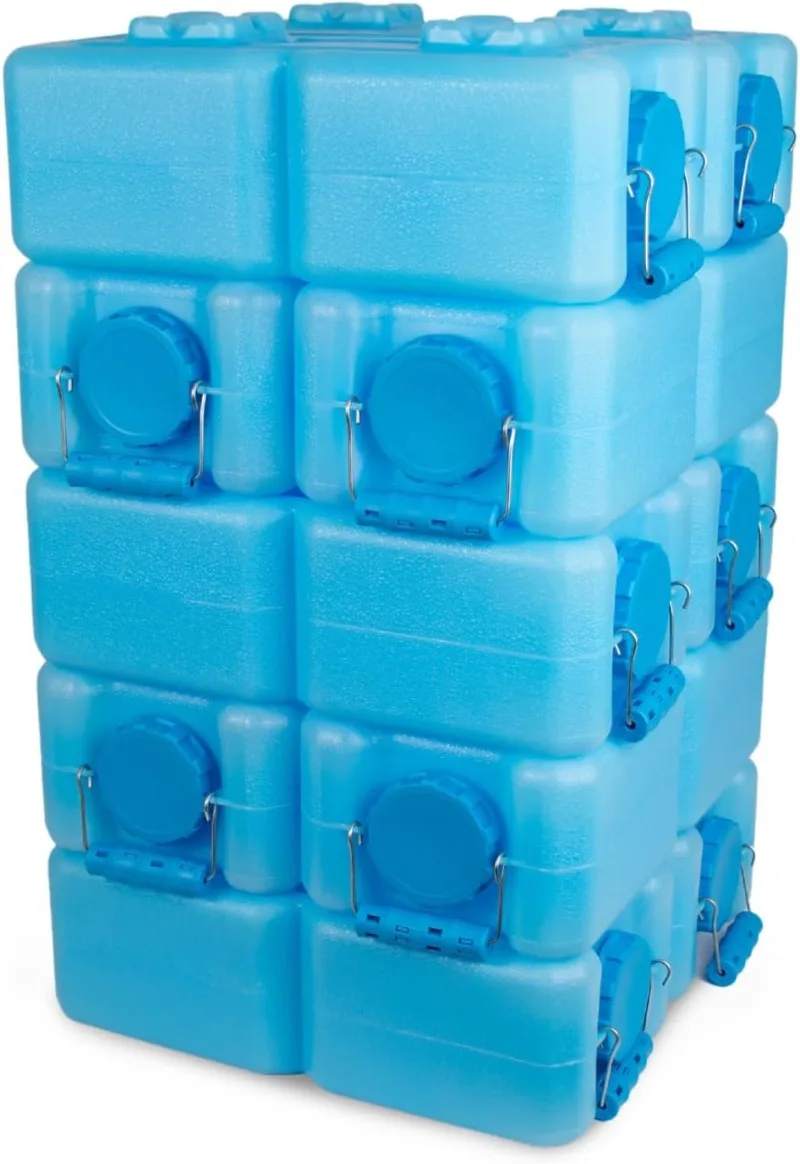 

WaterBrick International WaterBrick Water Storage Containers for Emergency Water Storage | 10-Pack of Stackable 3.5 Gallon Water