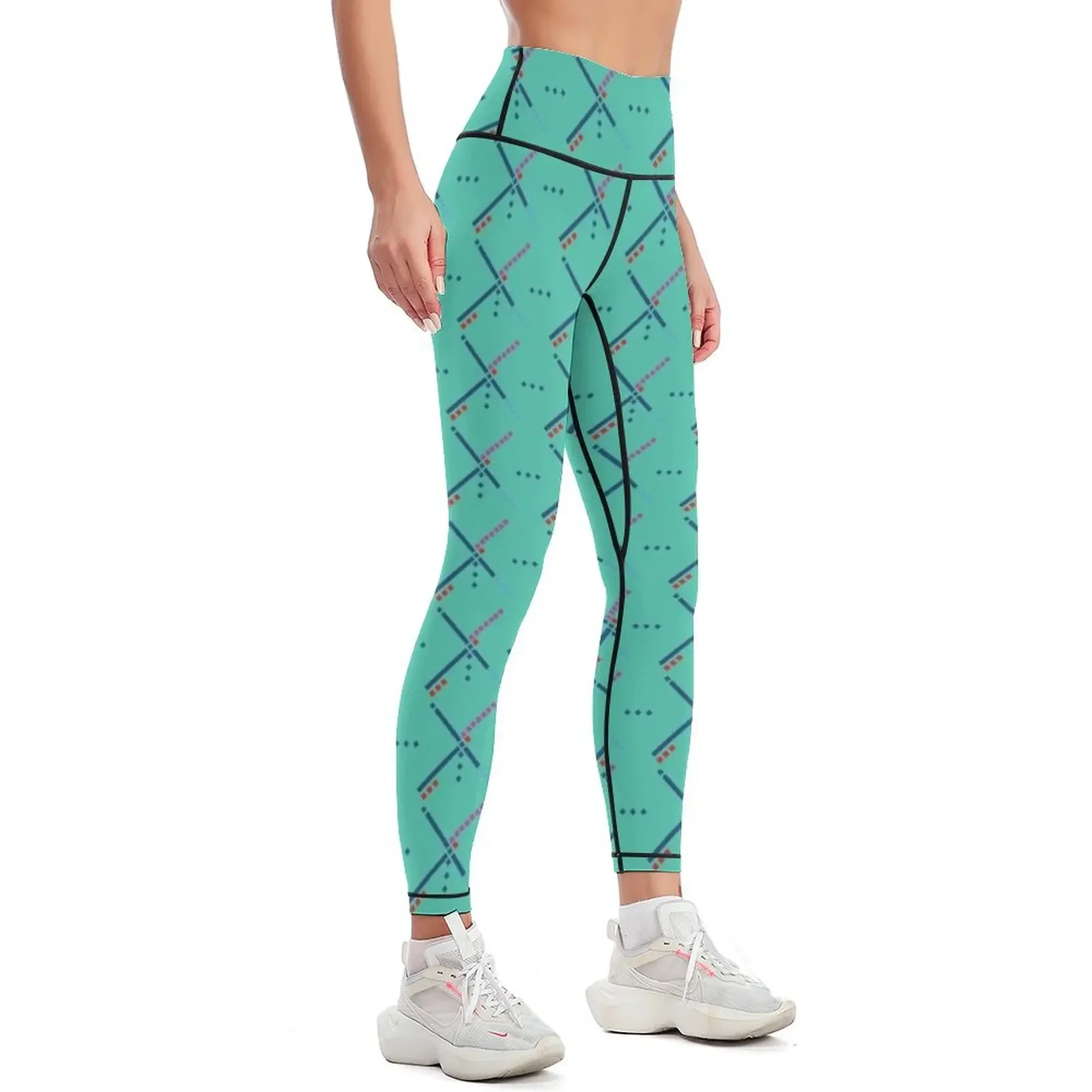 PDX Airport Carpet - Portland OR Leggings high waist sportswear gym gym sportswear woman workout clothes for Womens Leggings