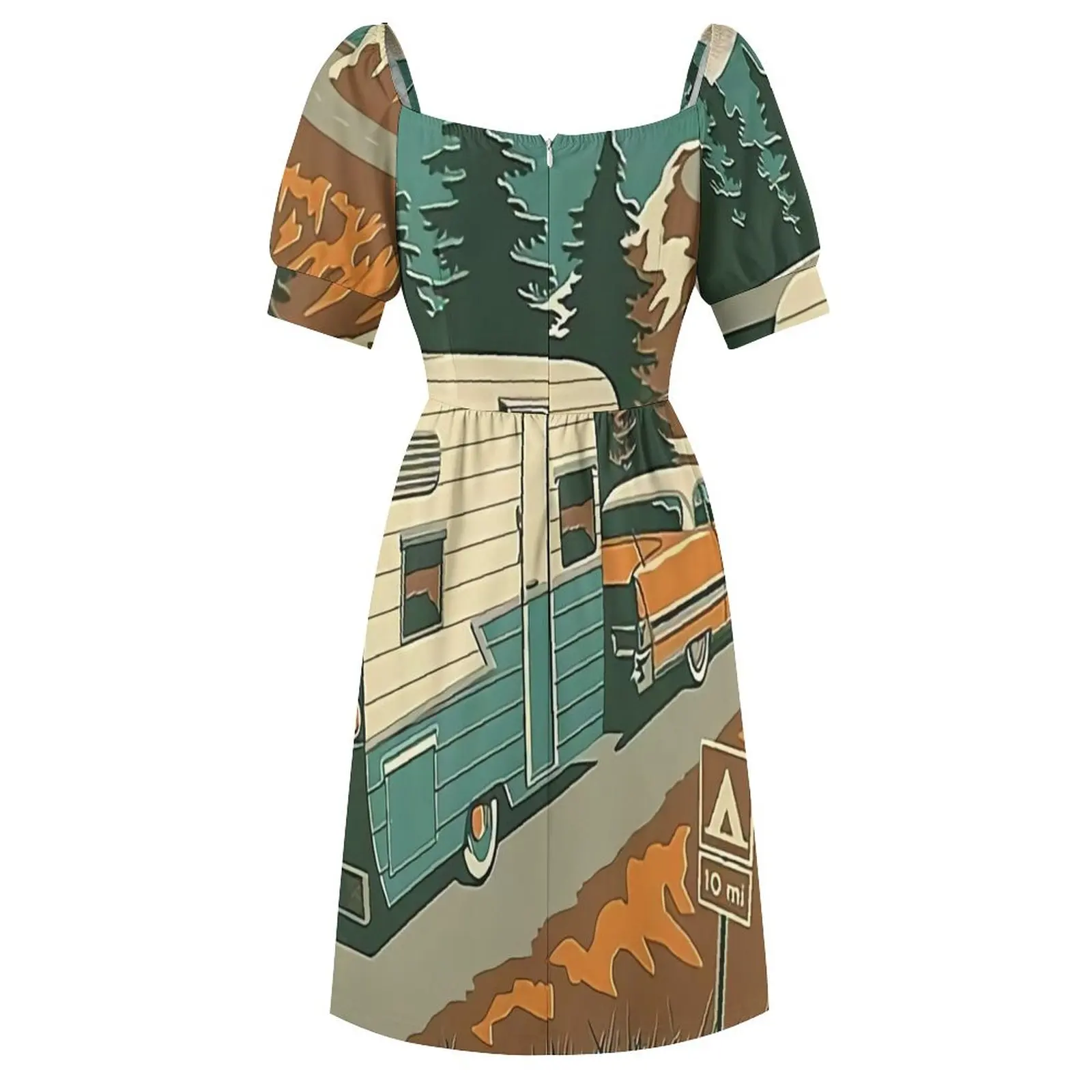 Reisen mit Anhänger Kleid Kleider Damen Sommerkleid Frauen lange Kleid Kleidung für Frauen