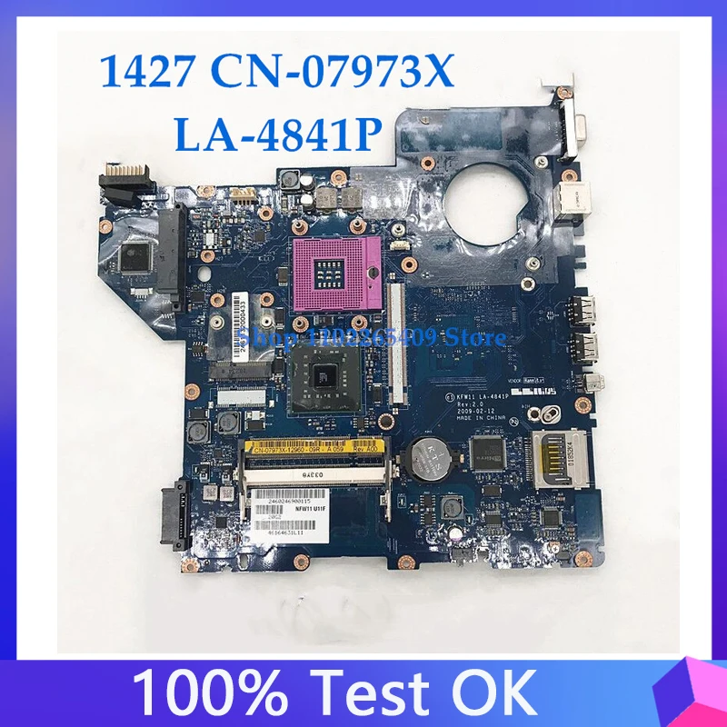 

CN-07973X 07973X 7973X High Quality Mainboard FOR DELL Inspiron 1427 Laptop Motherboard KFW11 LA-4841P PM45 DDR3 100% Tested OK