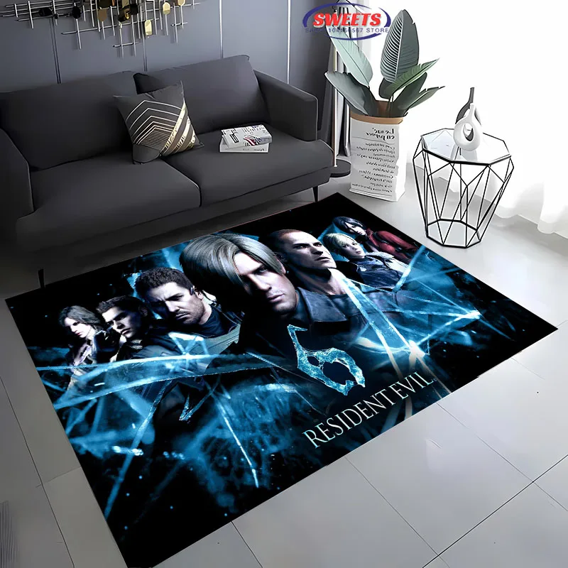 HD R-Resident Evil Games Home Area Rug Non-Slip Floor Tapete for Kid's Decor Carpet for Living Room Bed Playrooms  Alfombra Mat