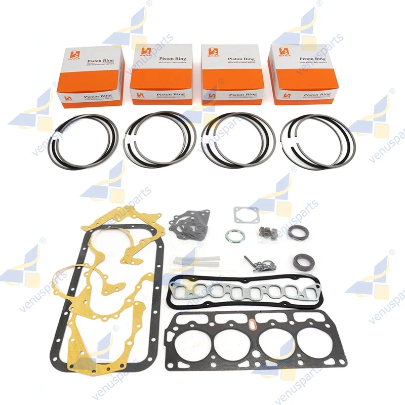 

For Toyota 4P Full Gasket Kit Set + Piston Ring 76.6*2+2+4 Engine Overhaul Rebuild Kit Piston Rings