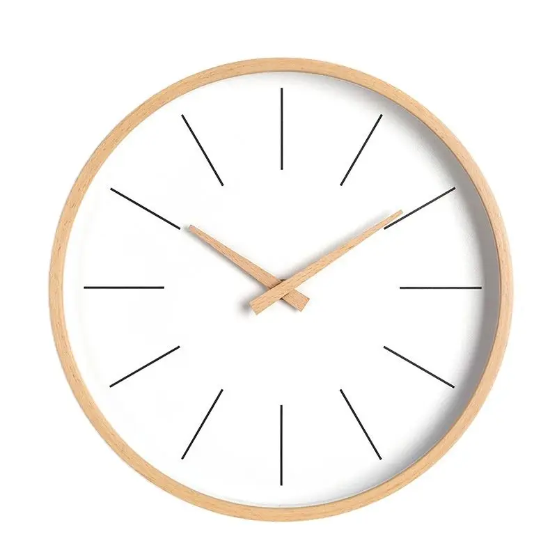 

Large Soild Wood Wall Clock Modern Silent Wall Watches Home Decor Nordic Art Kitchen Clocks Bedroom Horloge Murale Gift FZ837