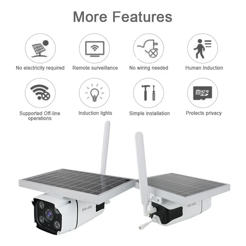 YYHCHigh-Tech 1080P Home 4G CCTV Camera Security IP Camera Solar Powered with HDM and Two-Way Audio