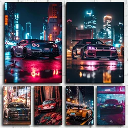 Car Wall Art Picture GTR Vehicle Modern Canvas Painting Posters and Prints for Living Room Bedroom Home Decor