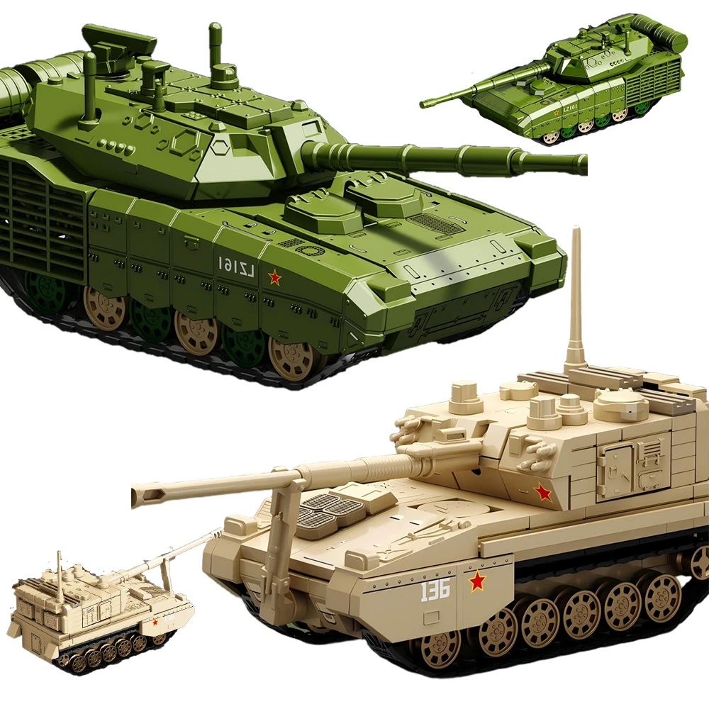 

Technical WW2 Military Affairs Tank Building Block MOC War Tank Series Vehicles Model Brick Teenagers Children Toys DIY Gifts