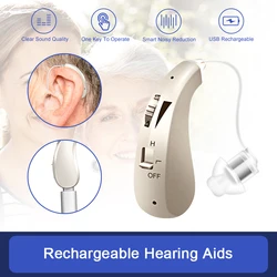 Hearing Aids Rechargeable Hearing Aid For Elderly Deafness Invisible Digital Sound Amplifier with Noise Cancelling audifono