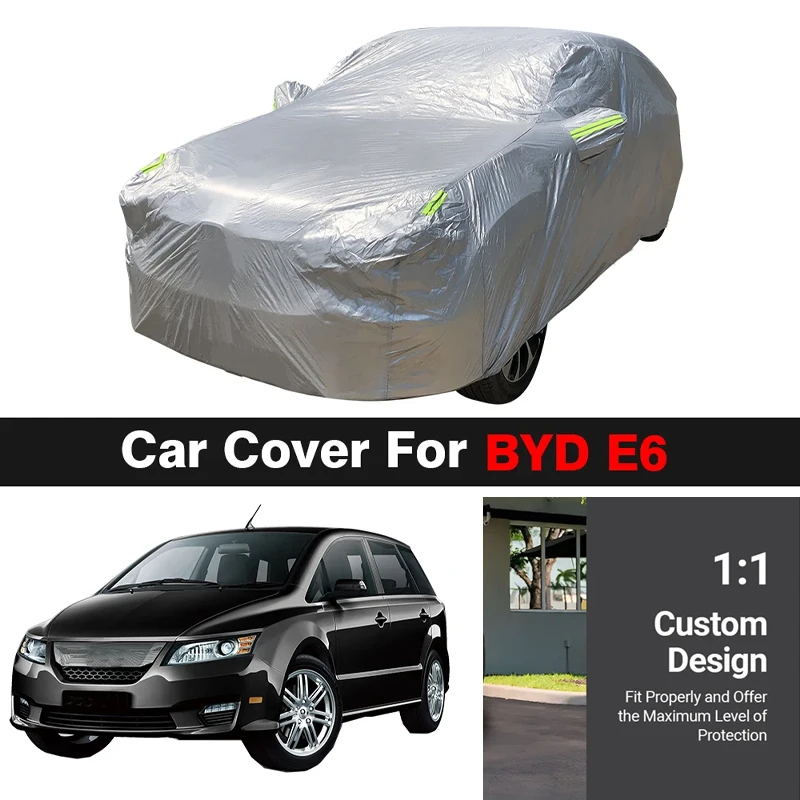 

Full Car Cover Outdoor Indoor Sun Shade Anti-UV Rain Snow Wind Resistant Cover Dustproof For BYD E6 2009-2023