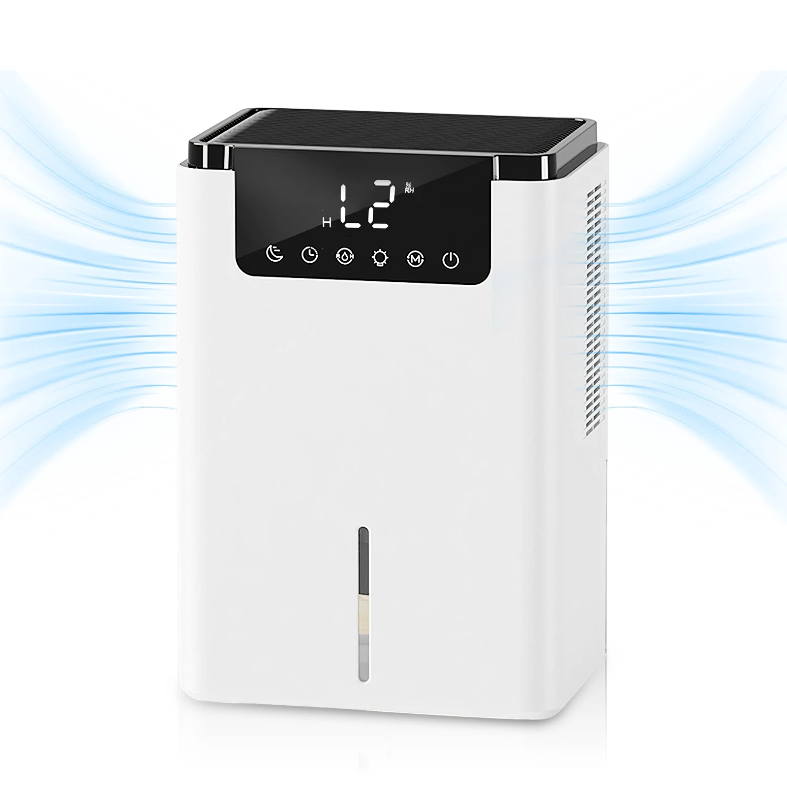 Deshumidificador de doble núcleo para el hogar, silencioso, tanque de agua de 2,5 L, limpiador de aire, secador de ropa con Control inteligente