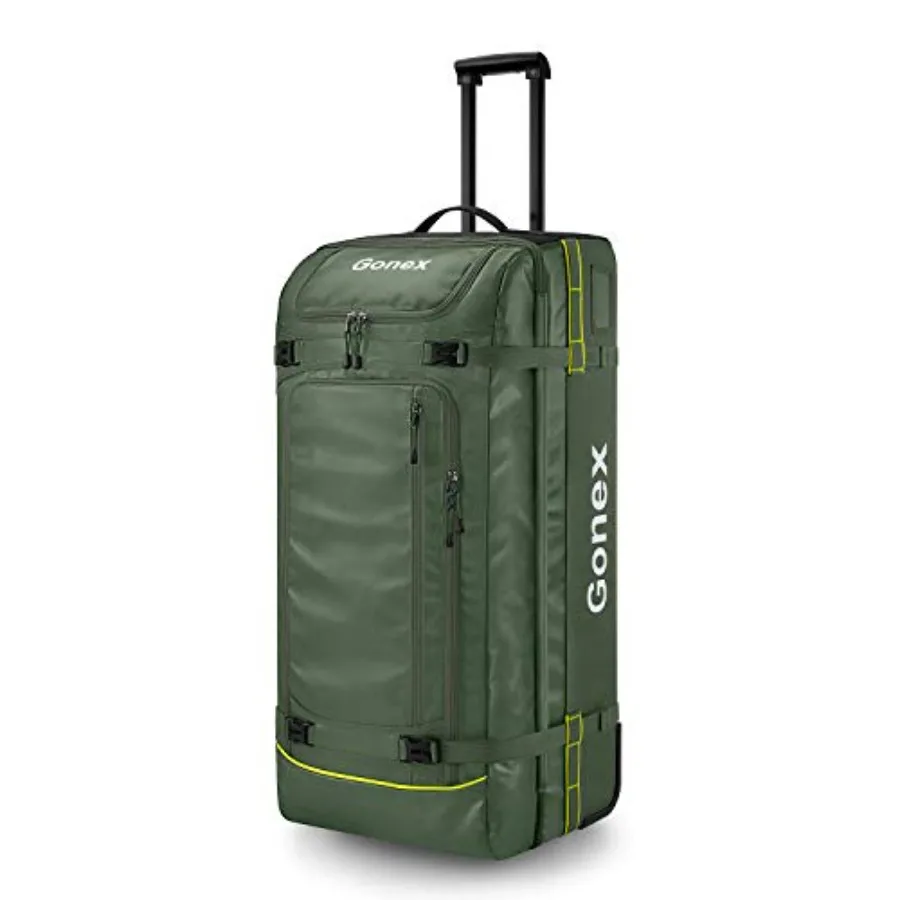 

Rolling Duffle Bag with Wheels, 100L Water Repellent Large Wheeled Travel Duffel Luggage with Rollers