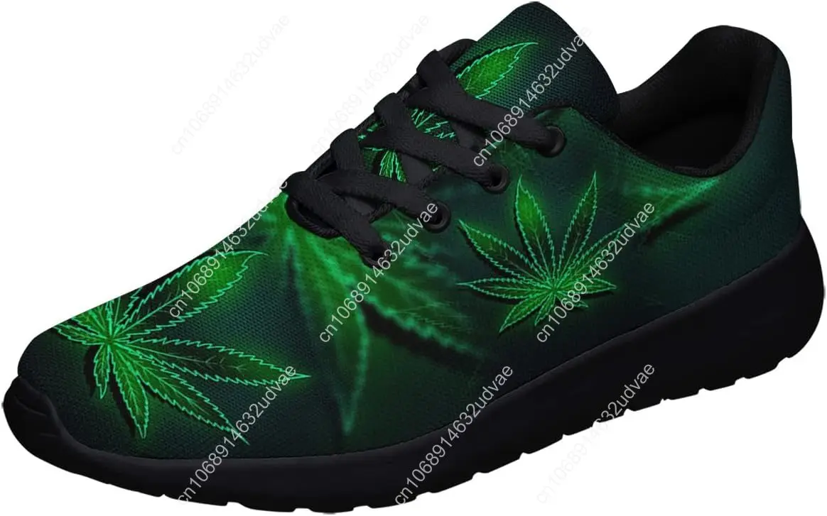 

Marijuana Weed Shoes,Mens Womens Personalited Trail Running Sneakers Cannabis Leaf 420 Walking Tennis Shoes