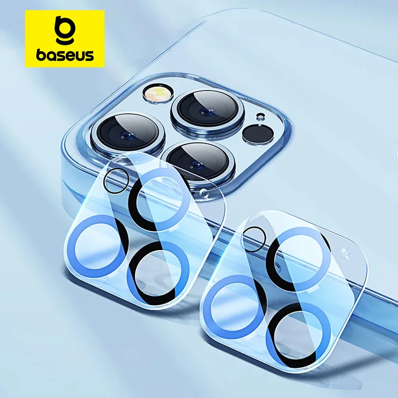 Baseus 2Pcs Camera Lens Protector For iPhone 15 14 13 Pro Max Tempered Glass Lens Glass For iPhone 14 13 12 Lens Protection Film