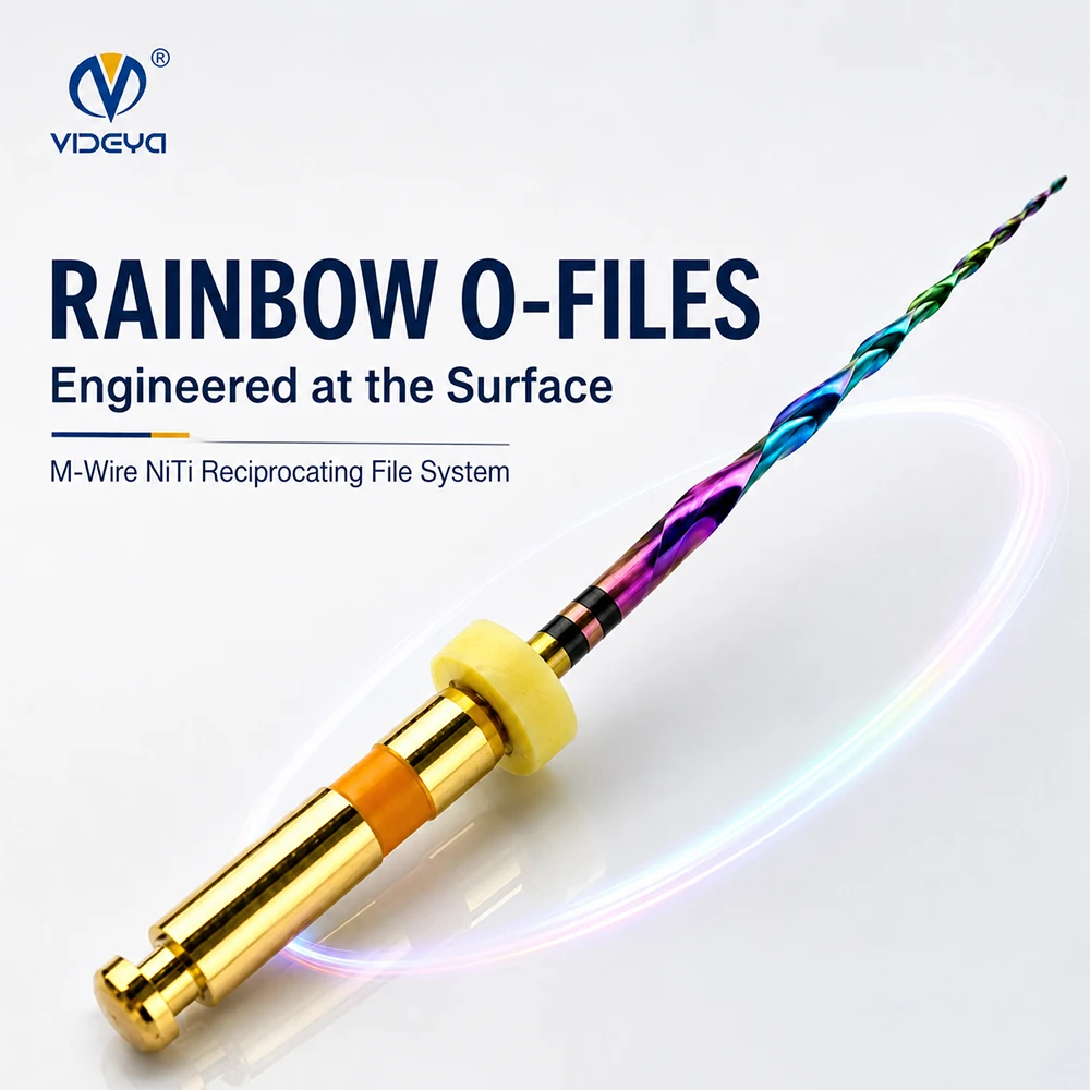 Dental Rainbow Coated R25 R40 R50 Reciprocating Endodontic Files S-Shaped Root Canal Shaping #20 #25 #40 #50 21/25/31mm 6pcs Set
