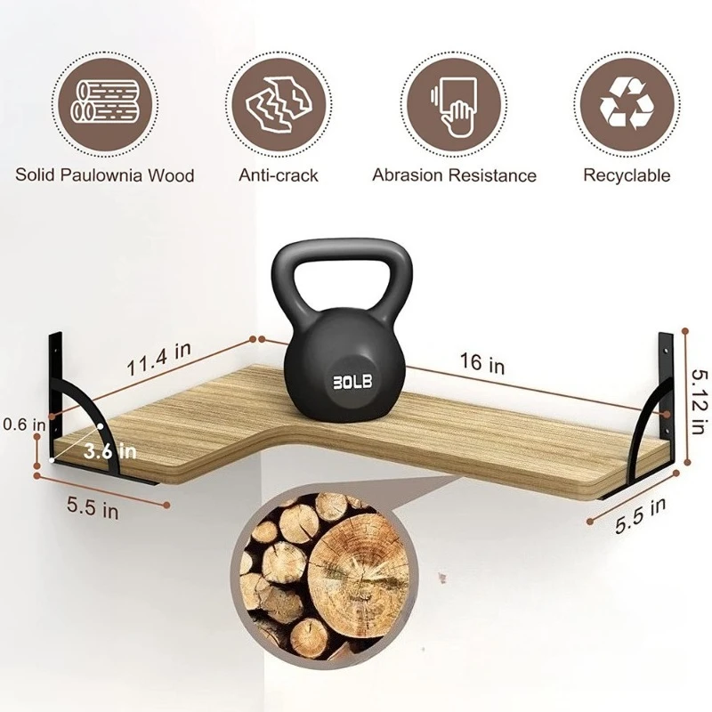 

Factory Price Wall Racks Holders Wood Floating Shelves Wall Decor Rustic Farmhouse Room Shelves for Wall Storage Book Set of 4