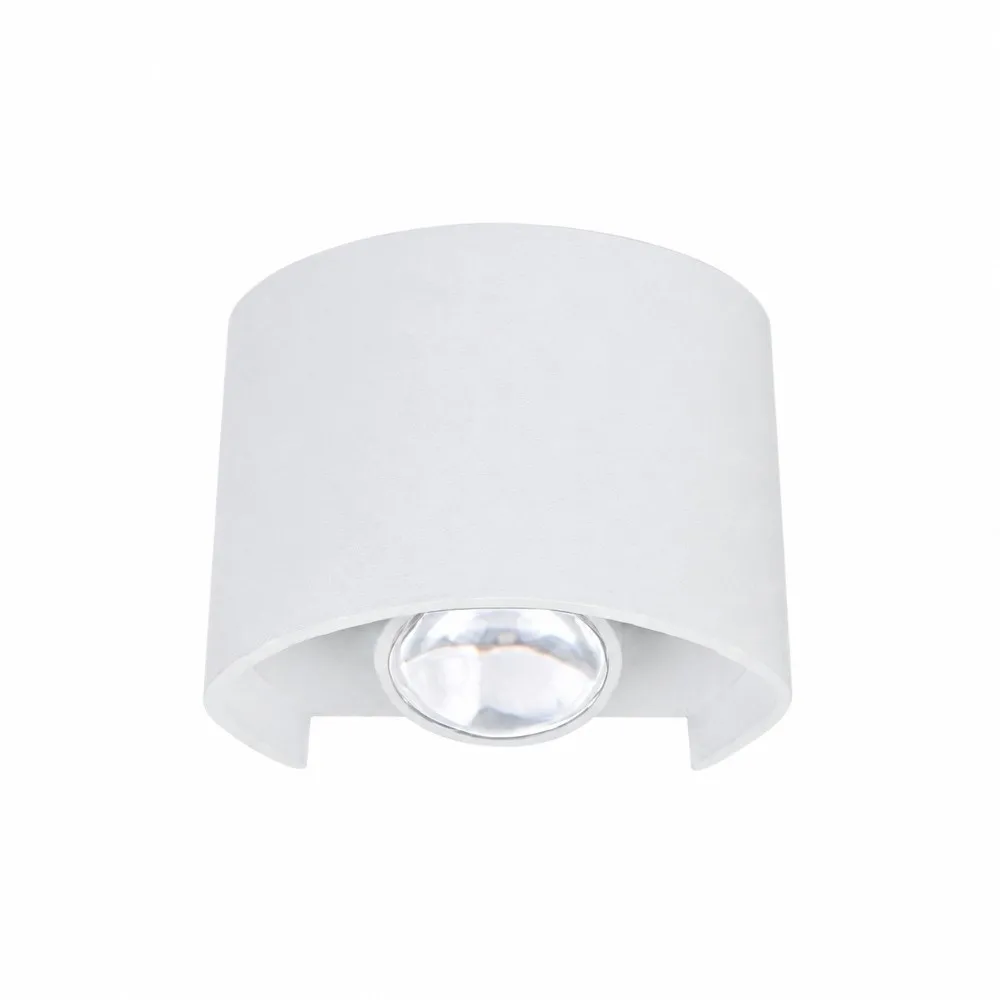 Easy Install AC85-265V Wall Sconce Lights 2W Waterproof Wall Mounted Lights White Aluminum Alloy LED Wall Light Garden