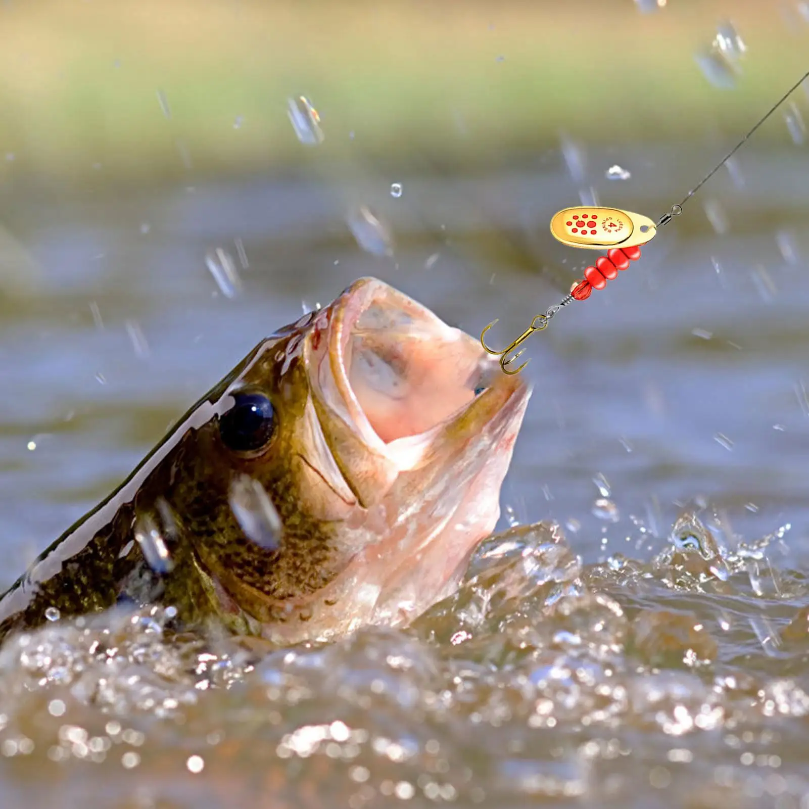 

Spinner Baits For Bass Fishing 5 Pieces Fishing Lures Spinner Baits Lures Gear Jigs With Bright Colors For Water Walleye Lake