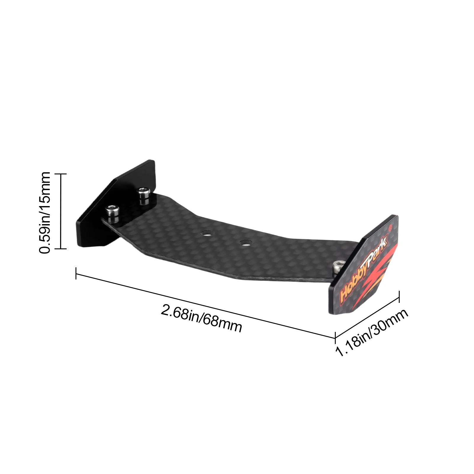 HobbyPark Upgrade Aluminum Carbon Fiber Wing Body Spoiler for 1/24 Losi Micro-B Buggy High Downforce Upgrade Parts