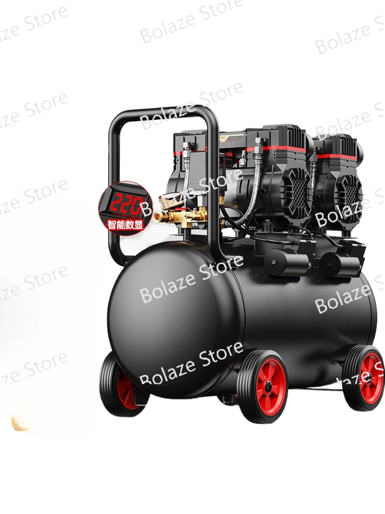 

220V air compressor, small industrial grade, oil-free, silent, portable woodworking air pump, high-pressure air pump