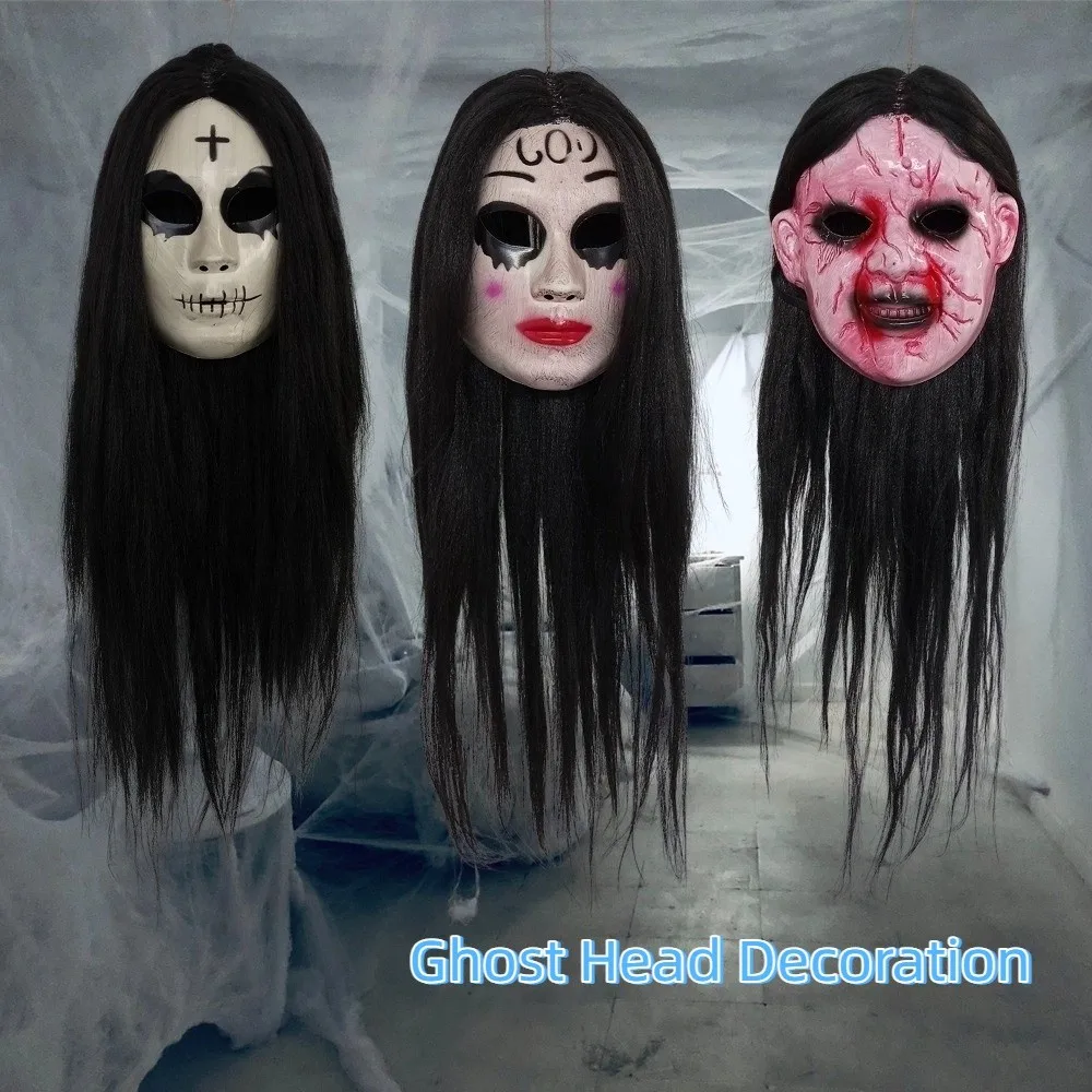 

Movie Prop Realistic Halloween Mask Scary Look Plastic 3D Mask Comfortable Wear Terrifying Scene Mask Cosplay Prop