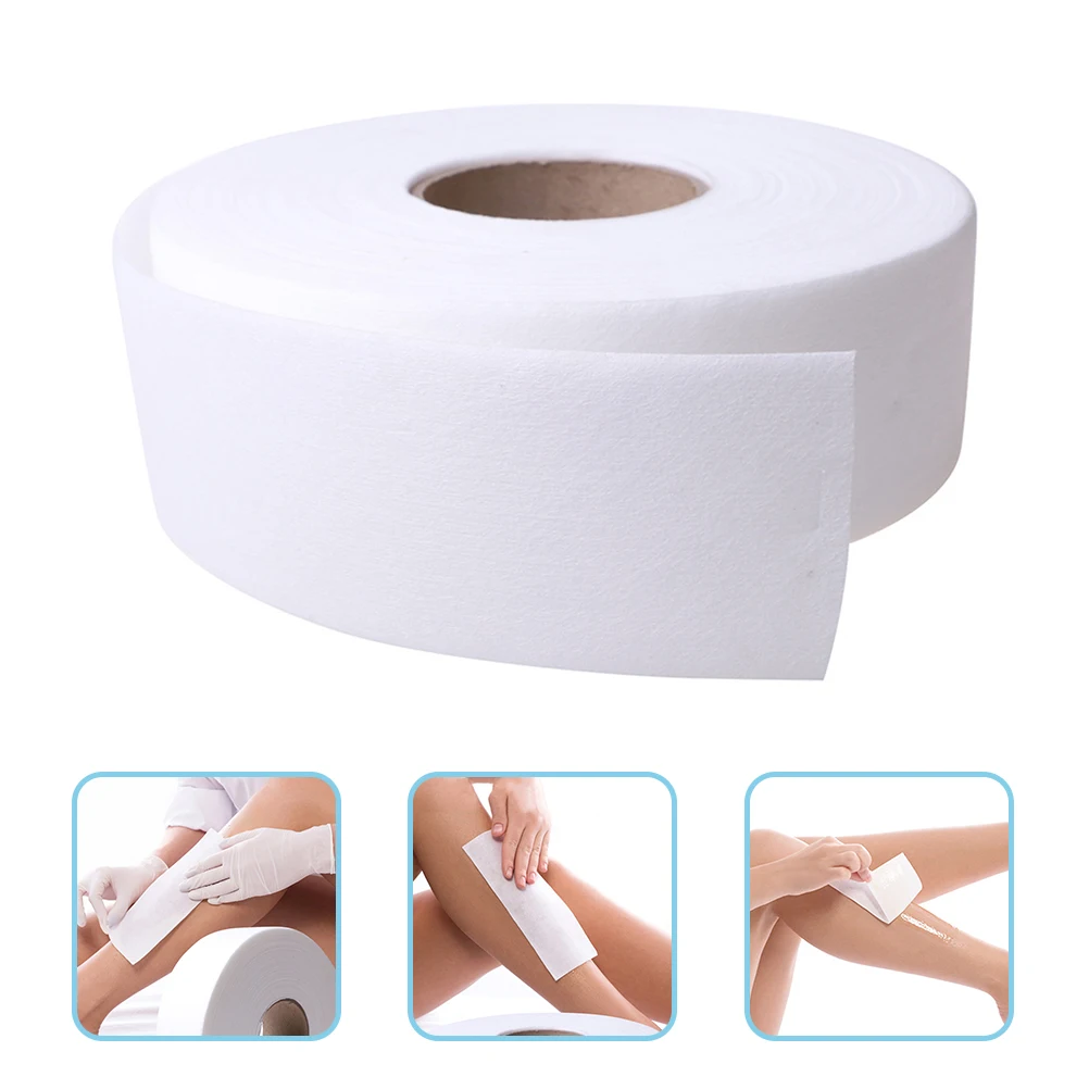 1 rolo de tiras de cera para remoção de pelos, tiras de cera não tecidas, tiras de cera corporal, papel para remoção de pelos, tiras de cera dupla face