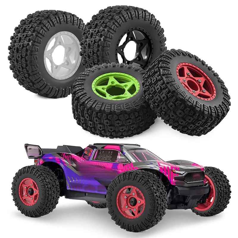 

1/10 Short Course Wheels & Tires Set with 12mm 14mm 17mm Hex Adapters for ARRMA Senton, Traxxas Slash 2WD 4X4 VXL, Axial SCT10