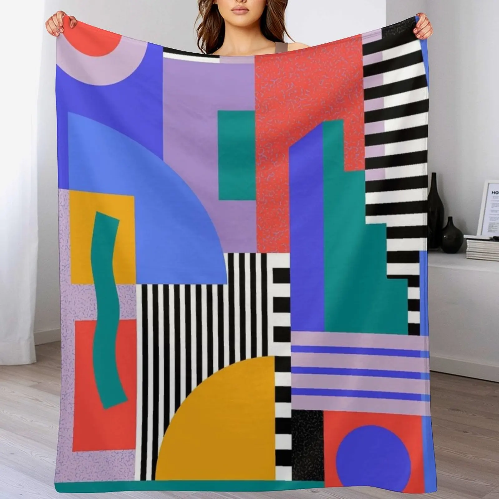 

Poster Camille Walala 2022 Throw Blanket Cozy Light Blanket for Travel Camping Picnic