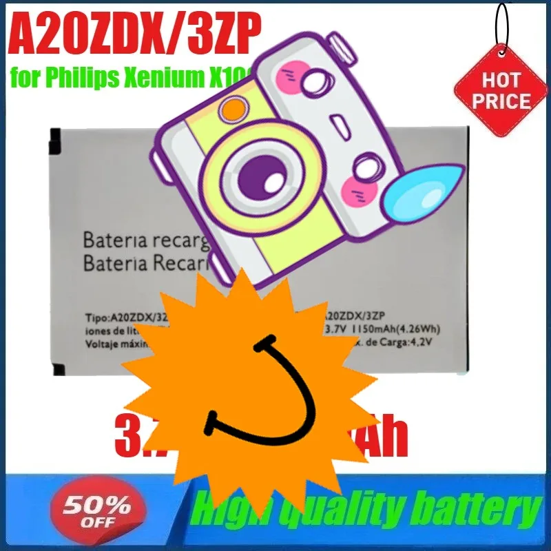 

A20ZDX/3ZP 3.7V 1150mAh Battery for Philips Xenium X100 CTX100 CTX325 X325 Replacement Mobile Phone Batteries Power Bank