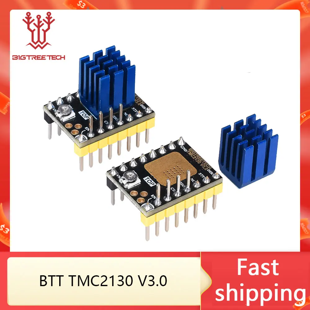 

Драйвер шагового двигателя BIGTREETECH TMC2130 V3.0 SPI бесшумные детали для 3D-принтера vs TMC2209 A4988 BTT SKR 2/3 SKR V1.4 Octopus V1.1