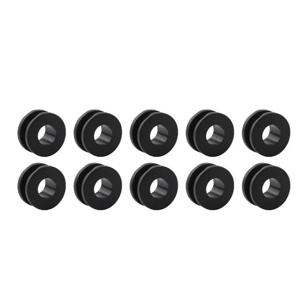 Universal 10Pcs M6 Motorcycle Side Cover Rubber Grommets Gasket Fairings For Honda Round Plastic Rubber Rings Parts