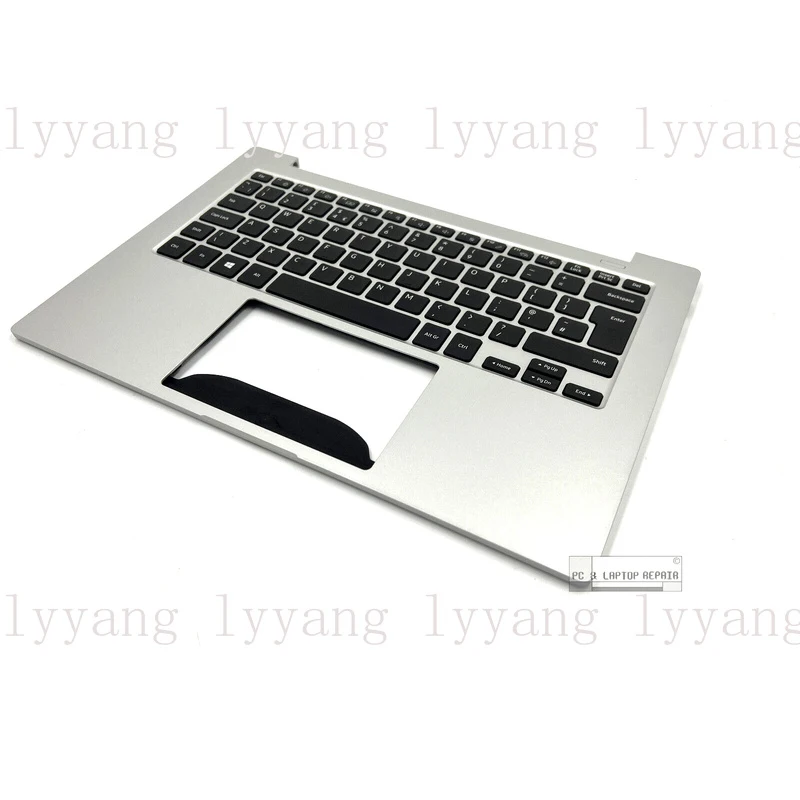 

f For Samsung GalaxyBook NP345XLA Palmrest Top Cover UK Keyboard Silver BA59-04582A