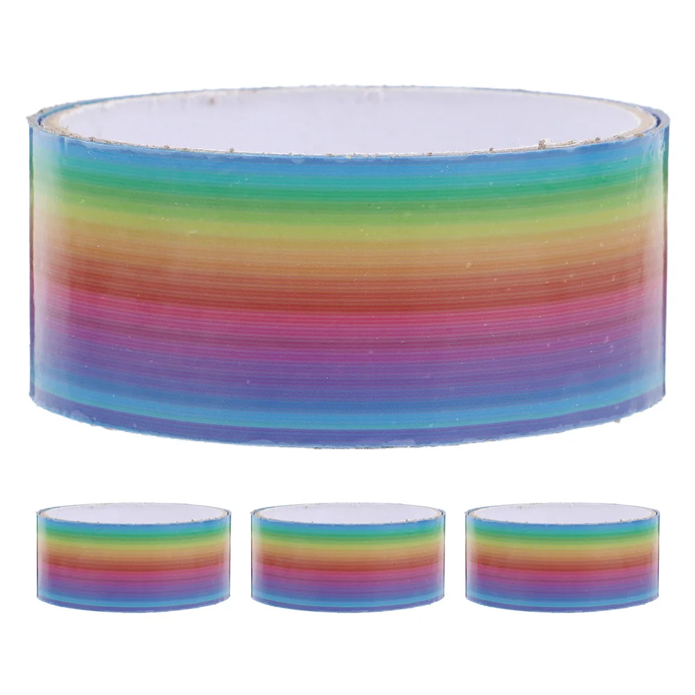 DIY الحرف 4 لفات الملونة لزجة الكرة الشريط ذاتية اللصق الألوان الزاهية التصاق دائم تصميم المحمولة للمشروعات الإبداعية #1