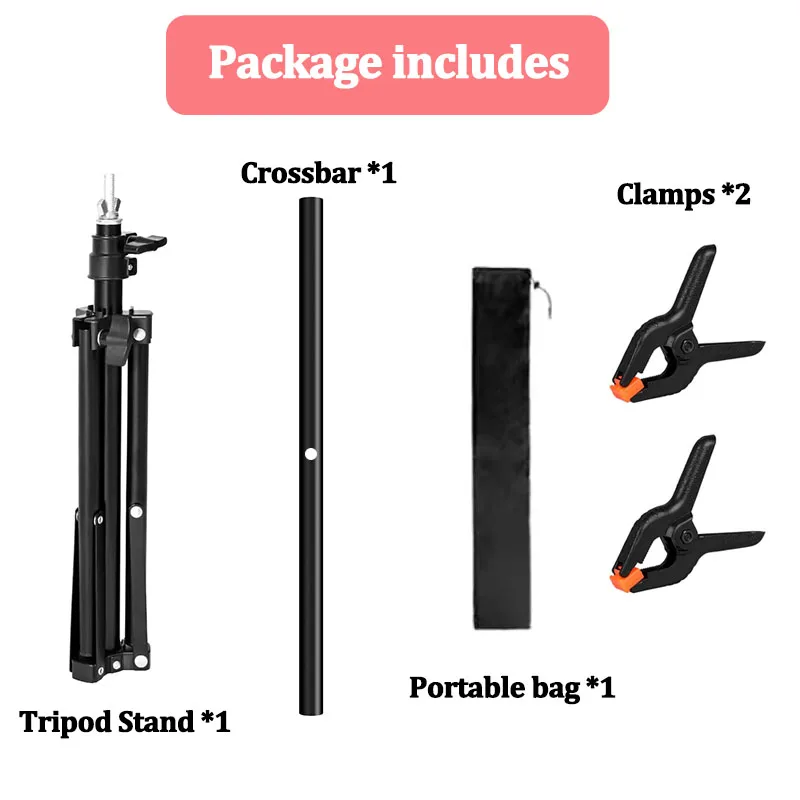 Suporte para cenários de fotografia em forma de t, estúdio fotográfico em forma de t, suporte de luz, mini tripé para fundo de pvc, papel de pano