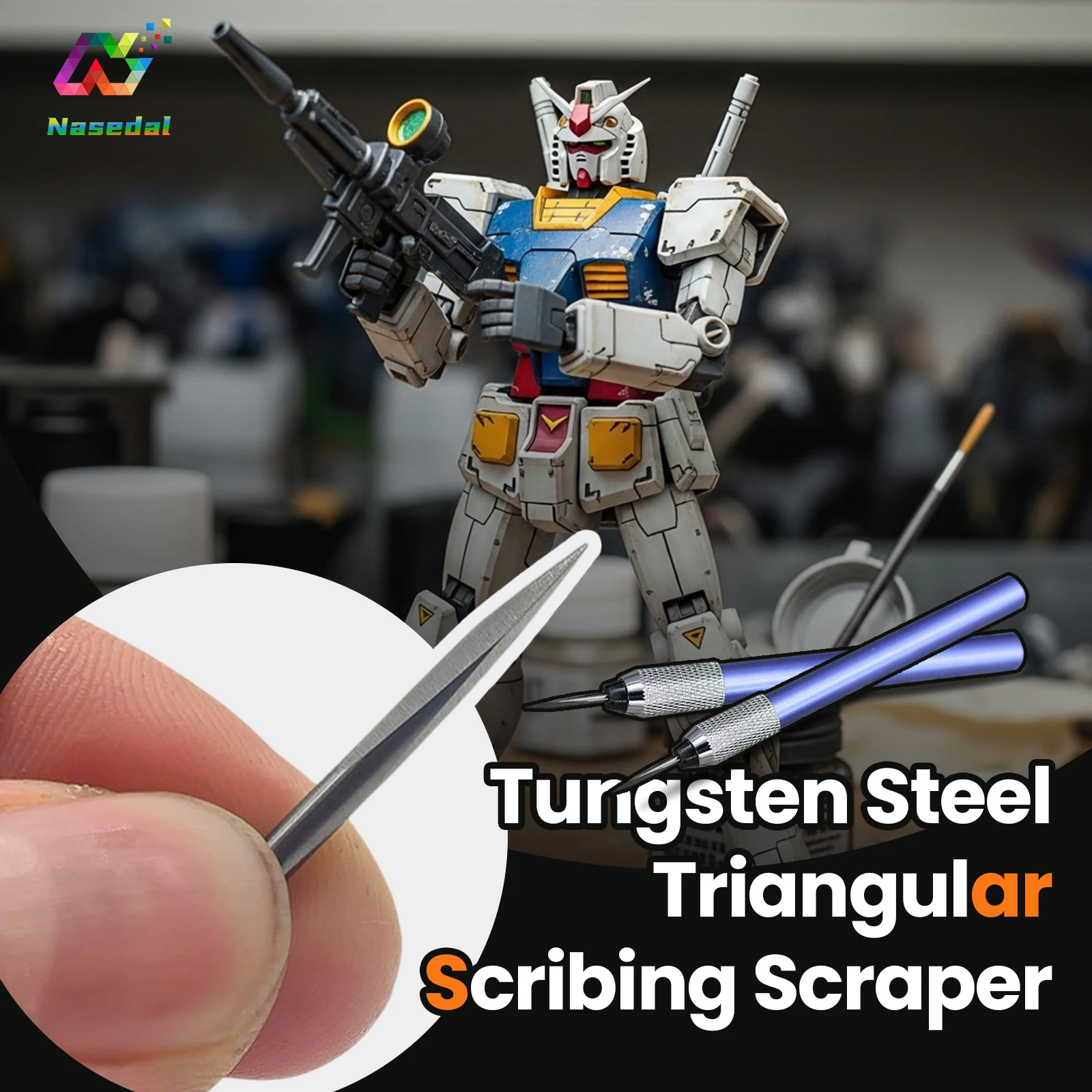 

MS073 Triangle Line Carver Scraper for Gundam Military Model Making Tools Plastic Model Assembly Building Tools DIY Hobby Craft