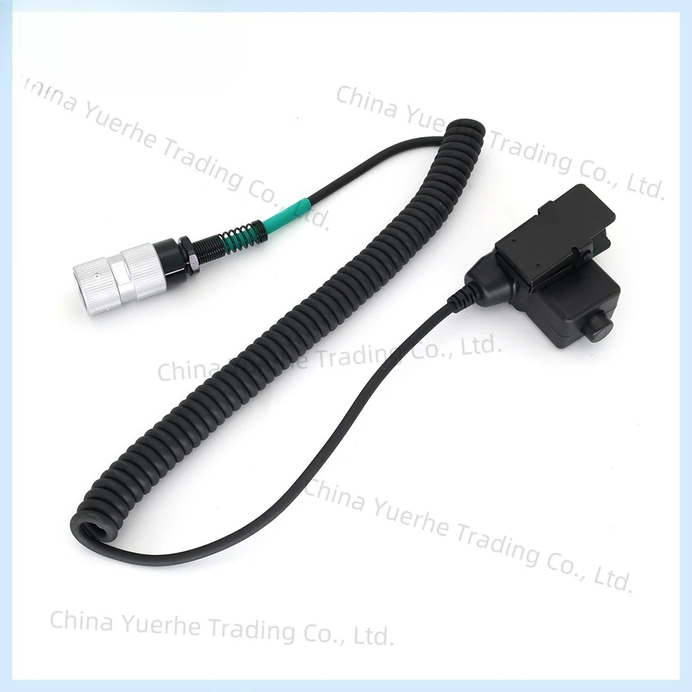 

6 pin NATO Plug Walkie Talkie Headset Adapter U94 PTT Cable for PRC-152 two way radio