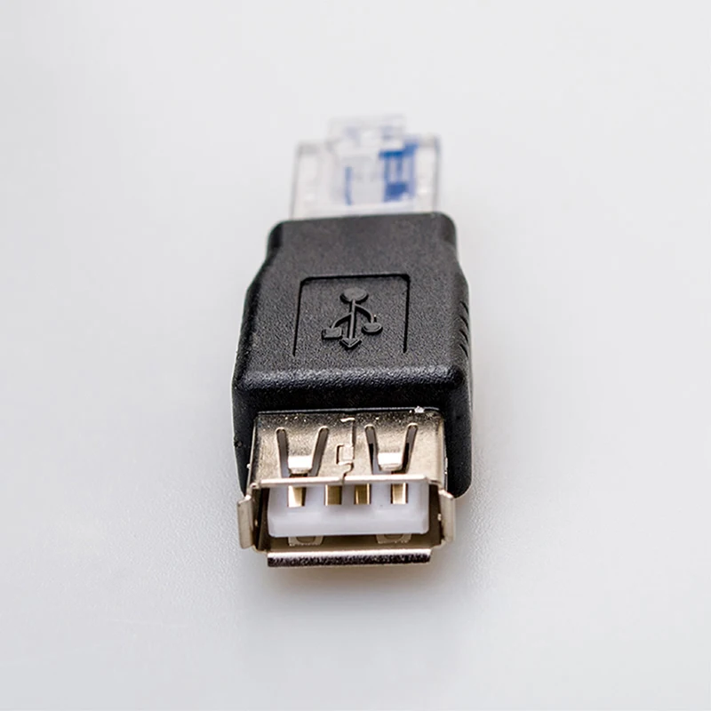 Adaptador de enrutador RJ45 macho A USB hembra F A Ethernet, enchufe de red LAN, B5L0